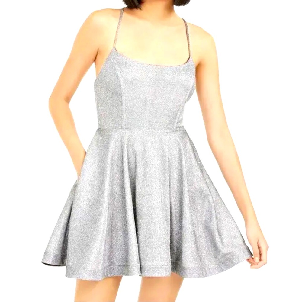 Speechless metallic silver dress size 11